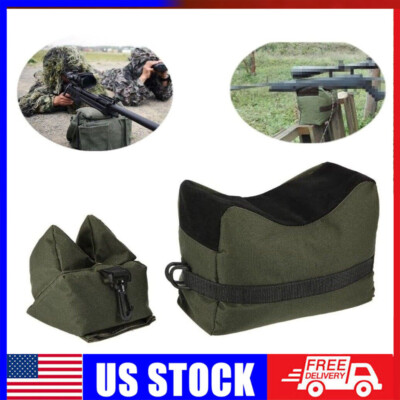 Shooting Range Sand Bag Set Rifle Gun Bench Rest Stand Front Rear Bag for Target