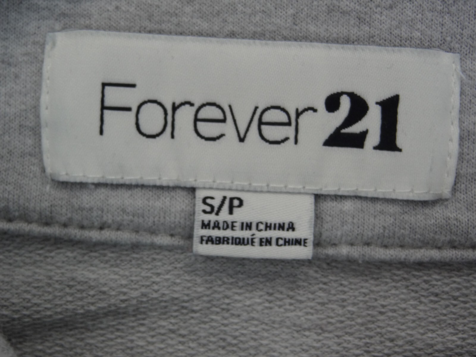 Forever 21 Cotton-Blend Gray Full Zip Jacket Snap… - image 2