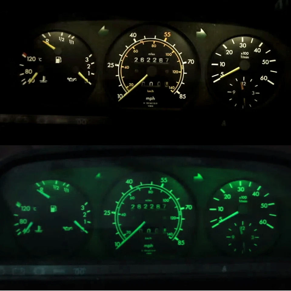 Gauge Cluster & Center Console LED Dashboard Lights Bulbs for Mercedes Benz W123 - Image 2 of 4
