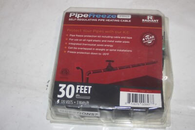 Radiant PipeFreeze Pro. Self Regulating Pipe Heating Cable 30 Ft. JHSF 30 1