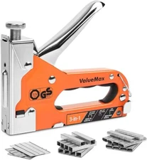 ValueMax Staple Gun Heavy Duty 3-in-1 Manual Nail Gun with 3000 Staples DIY Wire