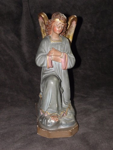 Antique FIGURINE ANGEL CHERUB Wings Religious cherub Putti Christmas - Picture 7 of 12