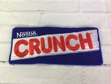 De Colección Nestlé Crunch Chocolate Crujiente Arroz Caramelo Bar Coser Parche Nuevo Antiguo Stock