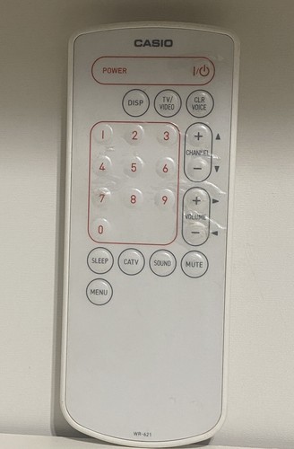 ⭐️⭐️Casio WR-621 Television TV Remote Control Video/ Audio Battery -Not Included - Picture 2 of 5