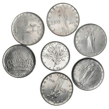 VATICANO  Lotto di 7 monete miste da 50 Lire e 100 Lire 1955 1956 1957 1958...
