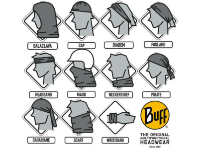 Buff Original Neck Warmer Face Cover in N-tribe Black for sale