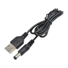 1/2/5/10PCS USB 2.0 Male A To DC 5.5mm x 2.1mm DC Power Supply Cord Cable 80cm