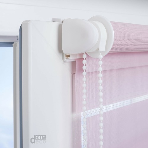 ourdeco® Doppelrollo Duo-Rollo Mini Klemmfix Rollo ohne Bohren altrosa - Bild 4 von 7