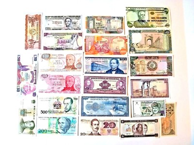1999 world mixed paper money lot of 6 Bank note 1961-1982