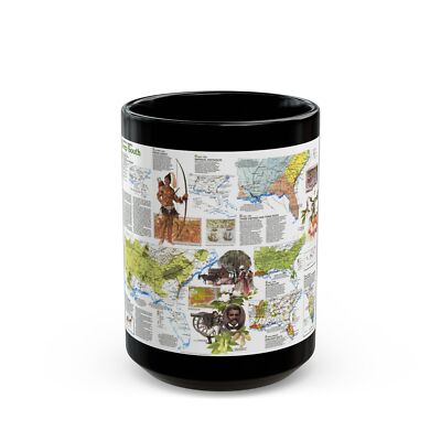 USA - Deep South 2 (1983) (Map) Black Coffee Mug