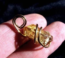 APATITE GREEN AURA CRYSTAL PENDANT MERLIN'S GOLD 27 BRONZE