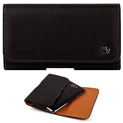 Luxmo Belt Clip Horizontal Pouch Leather Holster Case For Apple iPhone XS Max