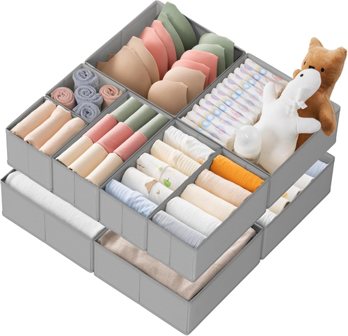 Drawer Organizer Clothes, 10 Pack Dresser Organizer for Baby Clothes, Underwear, - Picture 10 of 11