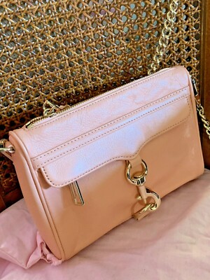 Rebecca Minkoff Mini Mac Echtleder Clutch Kettenriemen Schultertasche crossbody