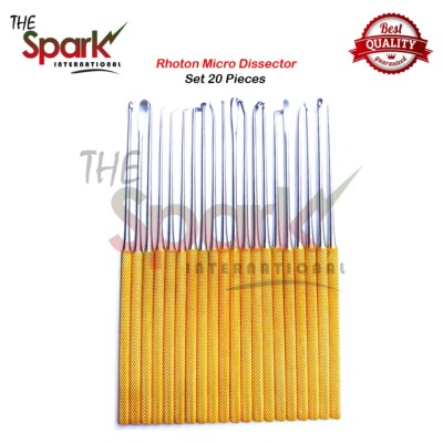 Set 20 Pezzi Dissettori Rhoton Con Scatola Sterilizzazione | Strumenti Neurochirurgia SeaPro Industry