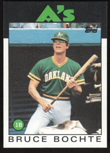 1986 Topps #378  Bruce Bochte   First Base  Oakland Athletics  FREE shipping