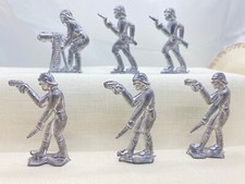 6 Vintage Lead WWII German Toy Soldiers, pre-owned