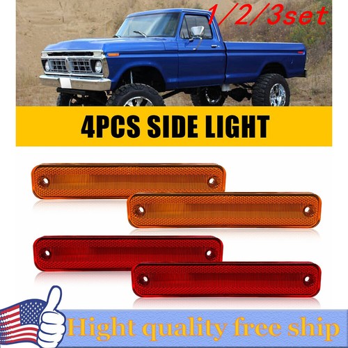 4/8x Side Marker For Ford 1973-79 F-100/F-150/F-250/F-350 FO2550101 Front & Rear