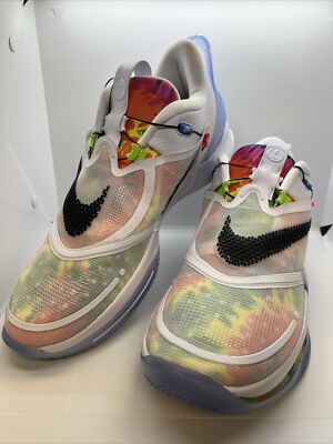 NEW Nike Adapt BB 2.0 Tie Dye  Basketball Shoes Multicolor BQ5397-100 Size 15