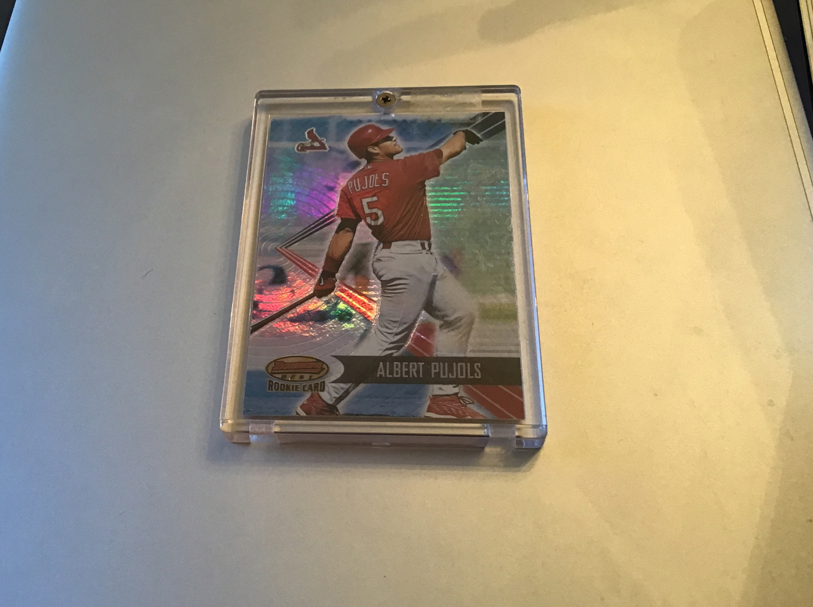 ALBERT PUJOLS, 2001 BOWMAN'S BEST ROOKIE CARD, serial # /2999 CARDINALS Mint