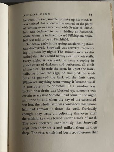 Animal Farm George Orwell Illustrated Edition Antique Hardcover 1957 Banned - Picture 12 of 17