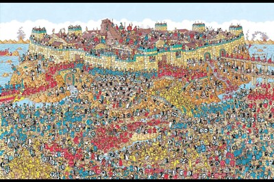 Where's Waldo. Children s Illustration Poster, Fun Kids  Wall Art Decor