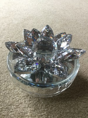 crystal glass jewelry box