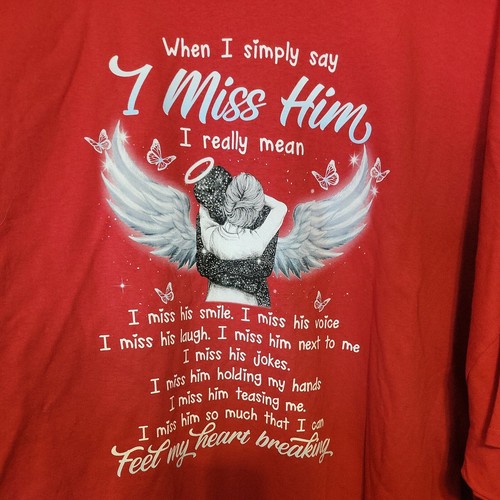 Plus size 6XL T-shirt unisex Angel greif inspiration New Red - Picture 4 of 7
