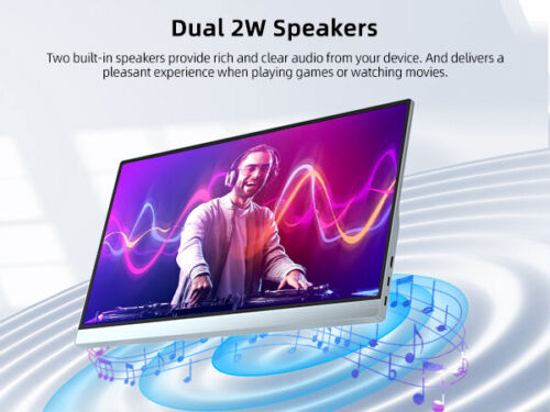 EVICIV Portable 2*USB C HDMI Monitor 15.6" 4K Portable Monitor IPS Screen 2160P - Picture 11 of 21