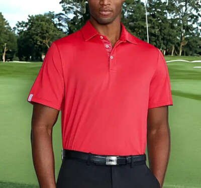 Polo Ralph Lauren RLX PGA Tiger Golf Tour Classic RRL Red Solid