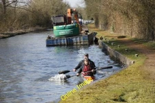 Photo 6x4 Two by the lock Midgham Green A couple in a canoe come to a hal c2012