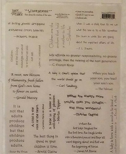 My Mind's Eye TINY TALES QUOTATIONS Cardstock Scrapbooking Stickers Set NEW - Picture 8 of 9