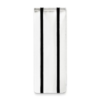 925 Sterling Silver Black Enamel Simple Rectangle Money Clip on sale 925 Sterling Silver Black Enamel Simple Rectangle Money Clip on sale