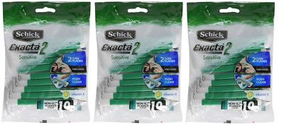 Schick Exacta2 (Slim Twin ST2) For Men, Sensitive Skin Disposables, 30 Count