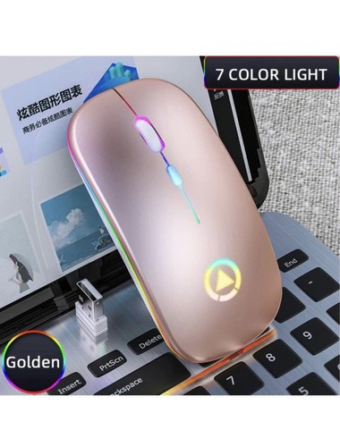 Thin Slim 2.4G Optical Computer Mouse 1600 DPI Adjustable RGB Mouse Game Mouse - Photo 2/13
