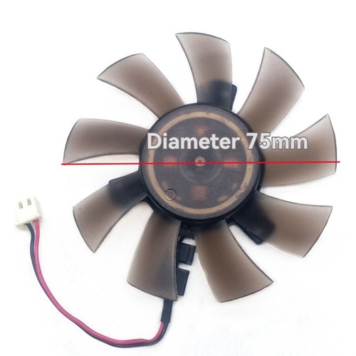 Silent Graphics Card Cooling Fans Hole Pitch 40MM Diameter 75 for FS1280-A2842C - Afbeelding 2 van 3