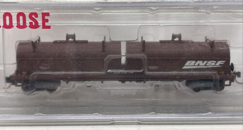 N SCALE, RED CABOOSE, COIL CAR, BNSF wedge