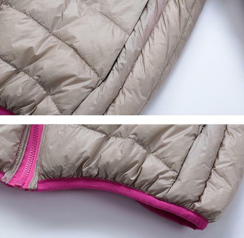 Übergröße Damen Daunen ultraleichte Steppjacke Wende Kapuze warm Mantel - Bild 12 von 28