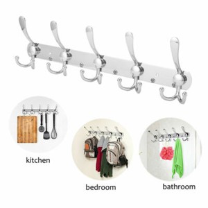 Wall Mounted Coat Hook Rack Stainless Steel Hangers Robe Wall Mounted Coat Hook Rack Stainless