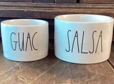 Rae Dunn Ceramic Guac And Salsa Bowl Set