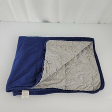 Cloud Island Navy Blue Gray Gold Splatter Cotton Baby Constellation Star Blanket