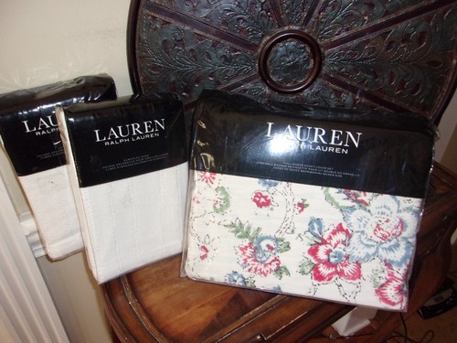 Ralph Lauren Lucie Floral Cream Multi Full/Queen Duvet Cover Shams Sheet Set 9pc - Picture 4 of 6
