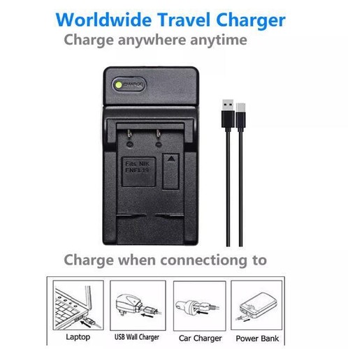 Battery Charger for Nikon EN-EL19 Coolpix S3100 S5300 S32 S33 S3200 S3300 S3500 - Picture 3 of 5