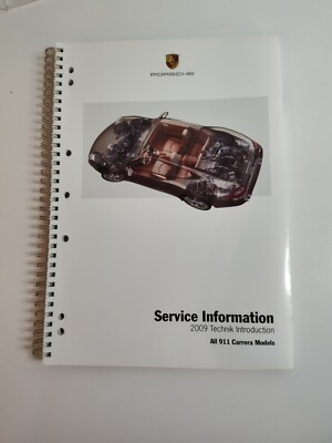 PORSCHE OFFICIAL All 911 Models SERVICE INFO MANUAL BROCHURE 2009 USA