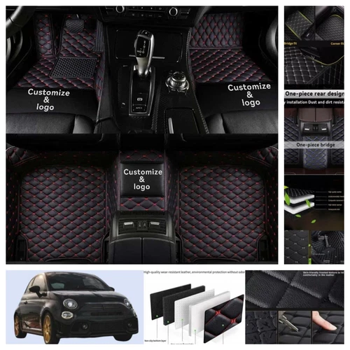 Alfombrillas coche Fiat 500 2008-2019 impermeables para todo tipo de clima alfombras personalizadas carga - Imagen 27 de 44
