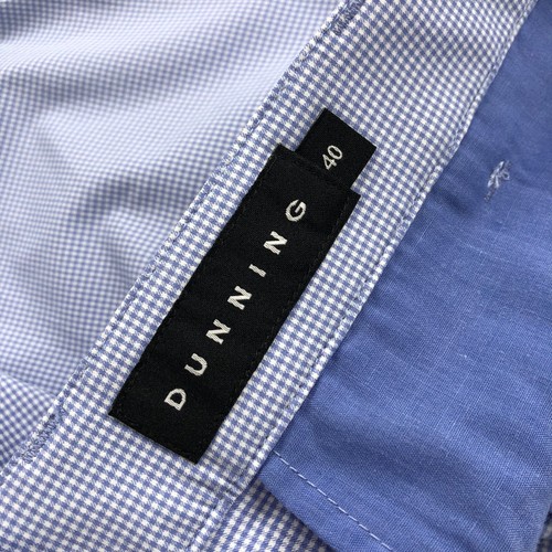 DUNNING Everbest 40 (Fit 41In) Golf Stretch Gingham Chino 10" Shorts Blue MINT - Picture 6 of 8