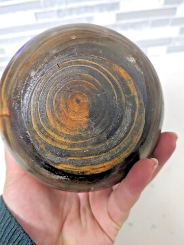 Hand Turned Wooden Flower Vase Home Decor Rustic 11" Tall - Picture 5 of 8