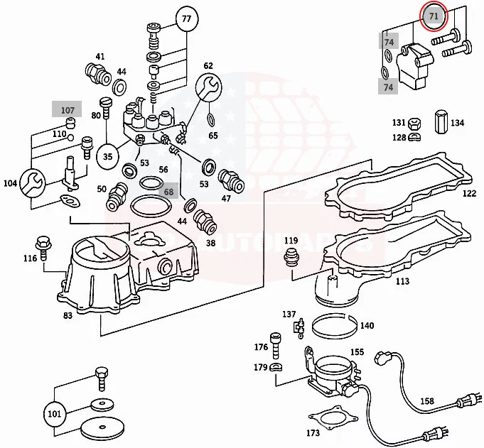 For Mercedes Benz 0000703962 EHA Fuel Injection Electro Hydraulic Actuator Valve - Image 2 of 4
