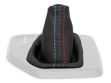 SCHALTMANSCHETTE FUR BMW X1 automatik E84 09-15 SCHALTSACK LEDER NAHT /M/