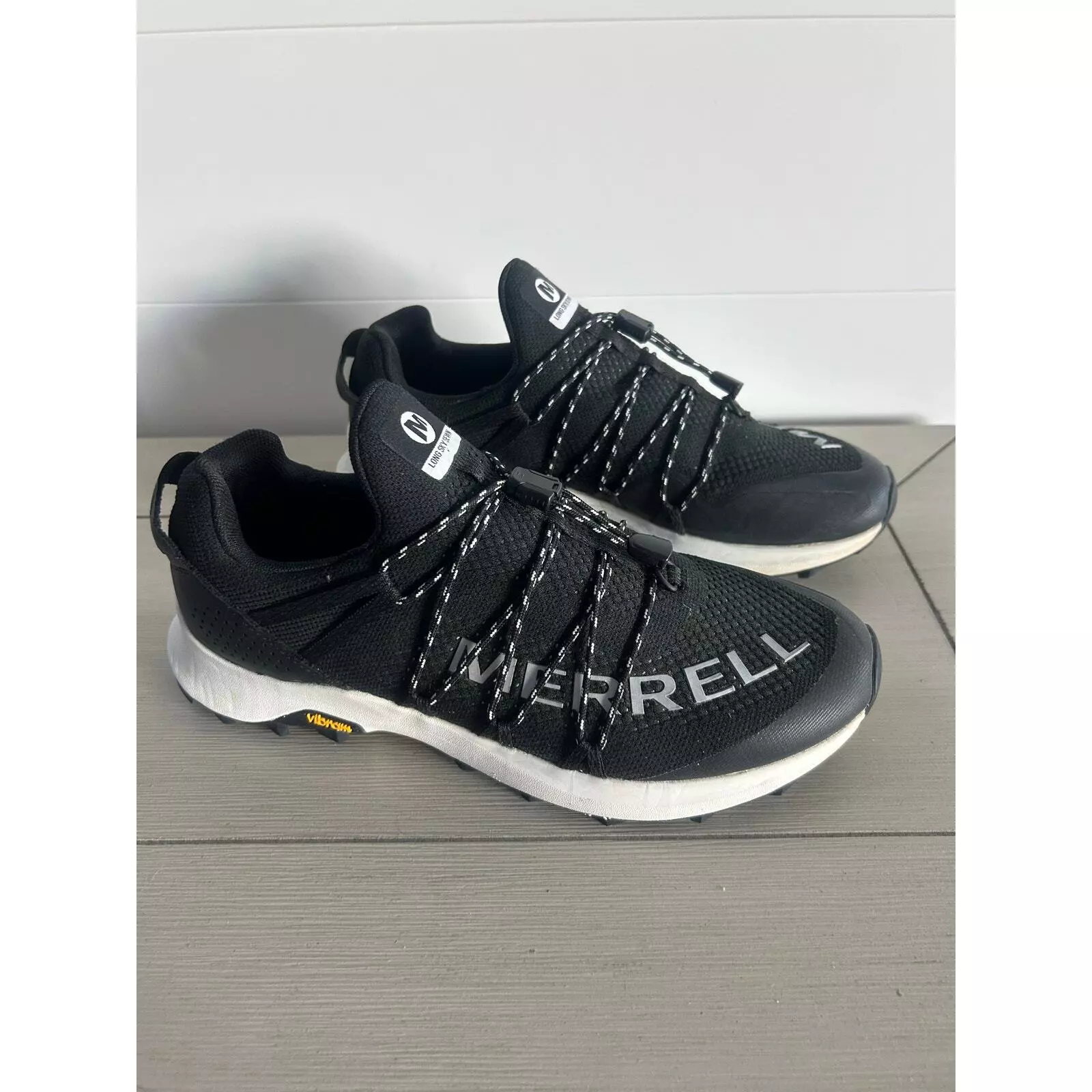 merrell long sewn slip on running mega grip shoes